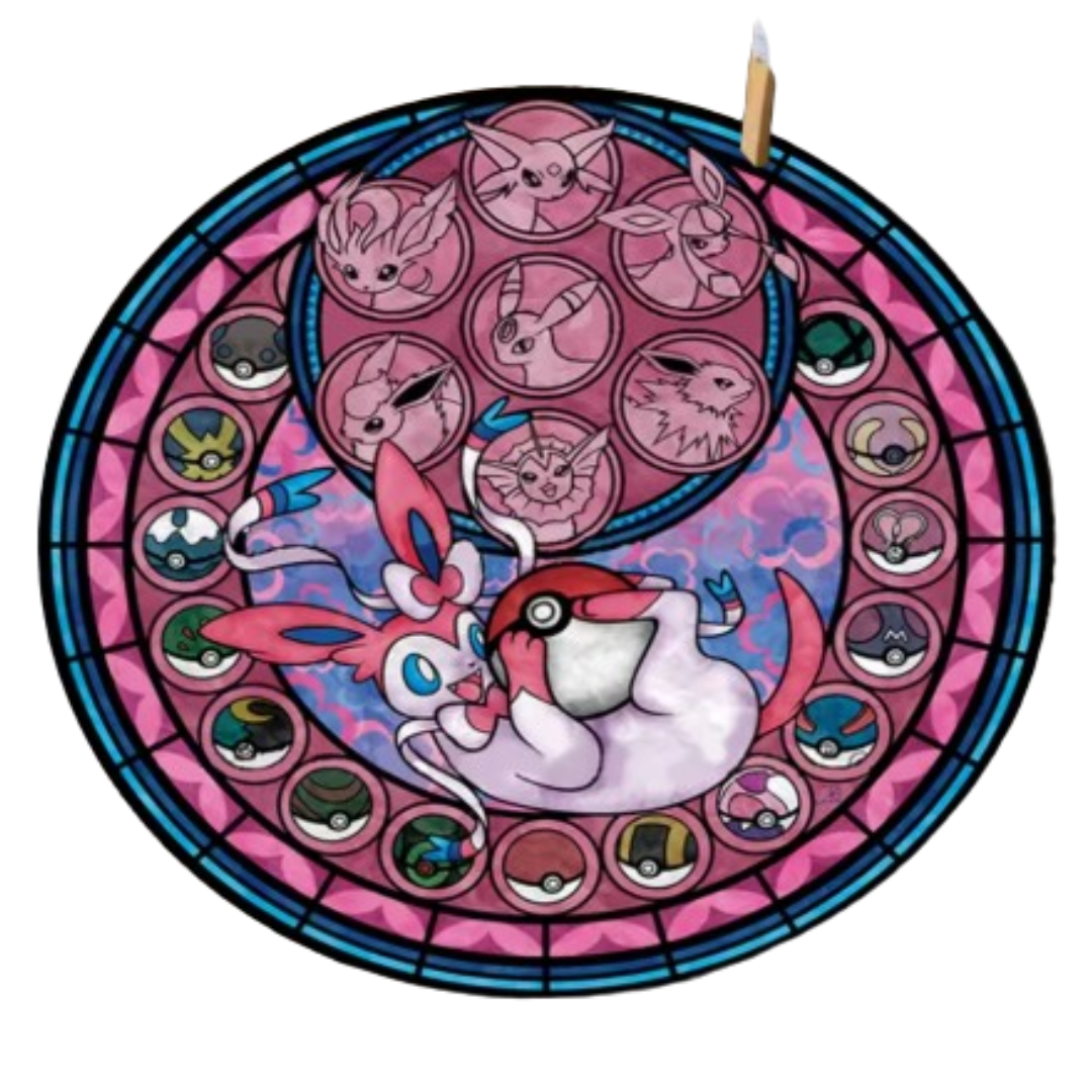 Alfombra redonda MINISO Pokemon Black Sylveon Elves