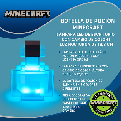 Lámpara Poción de Minecraft Luz Multicolor