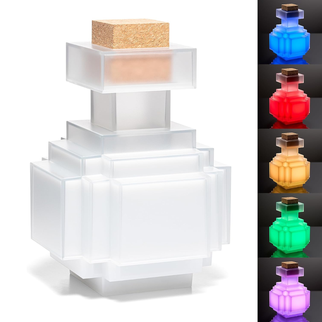 Lámpara Poción de Minecraft Luz Multicolor