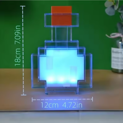 Lámpara Poción de Minecraft Luz Multicolor