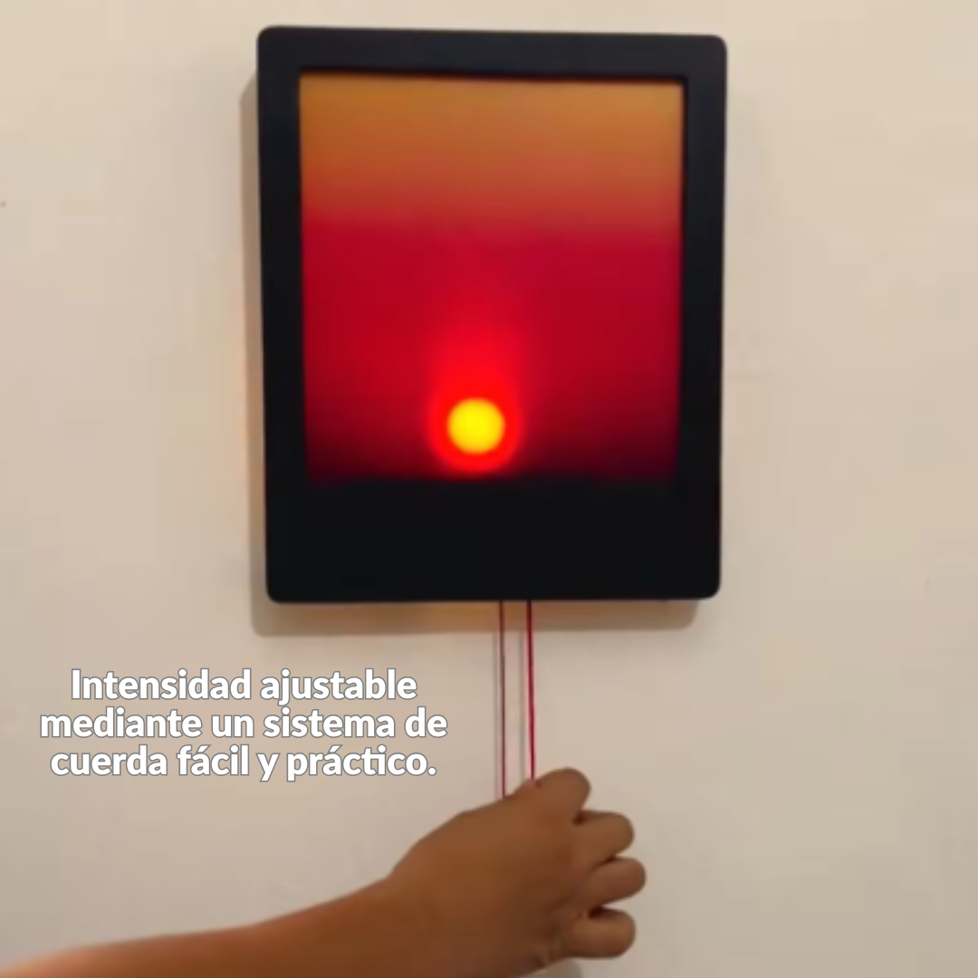 Cuadro Decorativo de Puesta de Sol con Iluminación